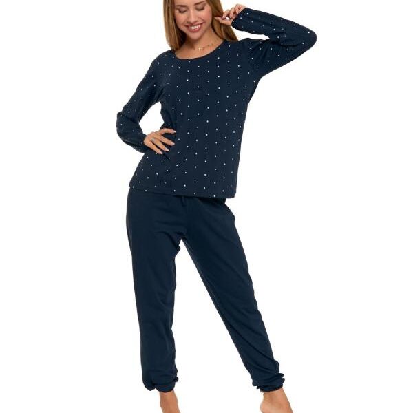 Pijama cu mâneca lungă cu buline