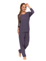 Pijama din vâscoza cu buline - imagine 2