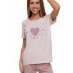 Pijama cu maneca scurta"Inima"