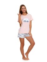 Pijama cu mâneca scurtă cu imprimeu - imagine 3