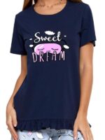 Pijama albastră cu mâneca scurtă - imagine 4