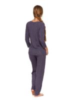 Pijama din vâscoza cu buline - imagine 3