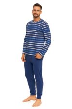 Pijama cu dungi de barbat - imagine 2