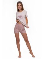 Pijama cu maneca scurta"Inima" - imagine 3
