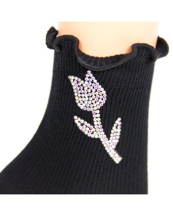 Sosete strasuri floare - imagine 2