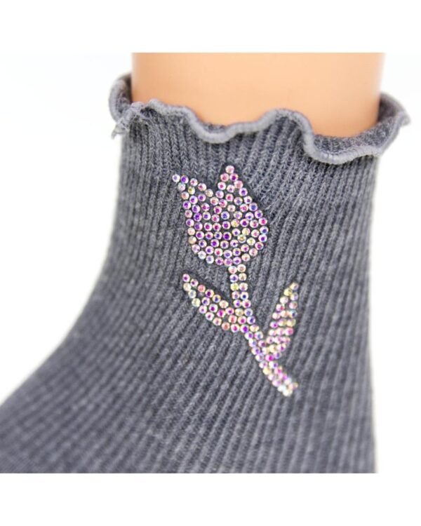 Sosete strasuri floare - imagine 3