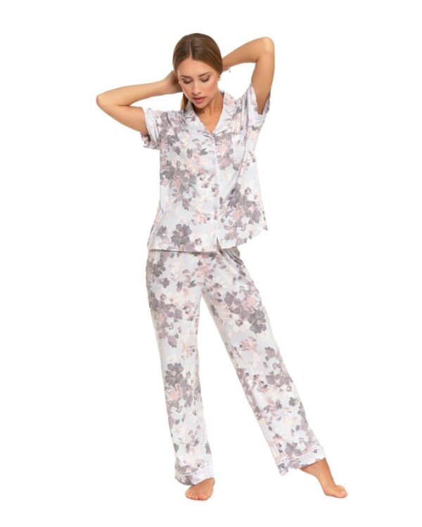 Pijama cu maneca scurta si pantalon lung - imagine 2