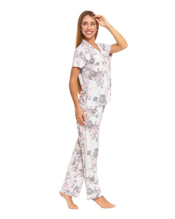 Pijama cu maneca scurta si pantalon lung - imagine 3