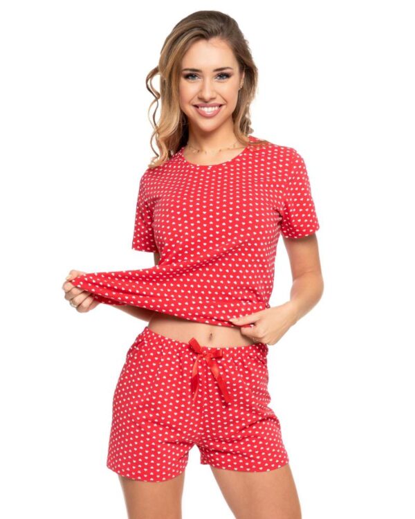 Pijama cu maneca scurta si pantalon scurt - imagine 3