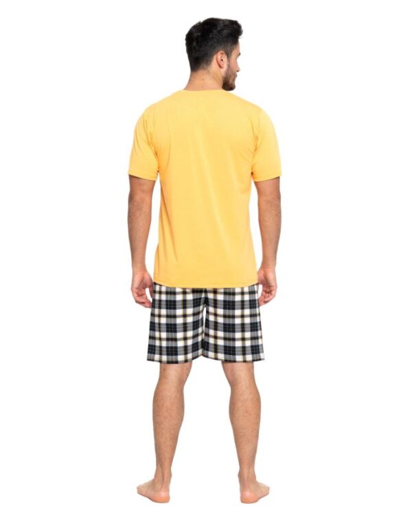 Pijama galbena in carouri - imagine 3