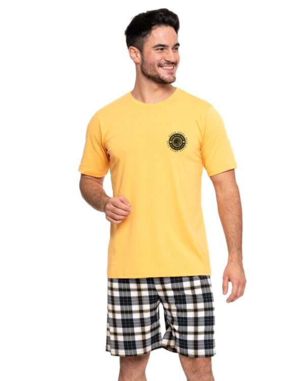 Pijama galbena in carouri - imagine 4