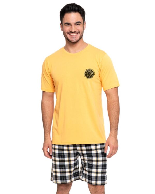 Pijama galbena in carouri - imagine 2