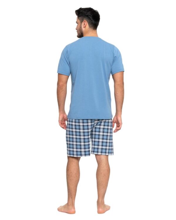 Pijama bleu in carouri - imagine 3