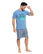 Pijama bleu in carouri - imagine 4