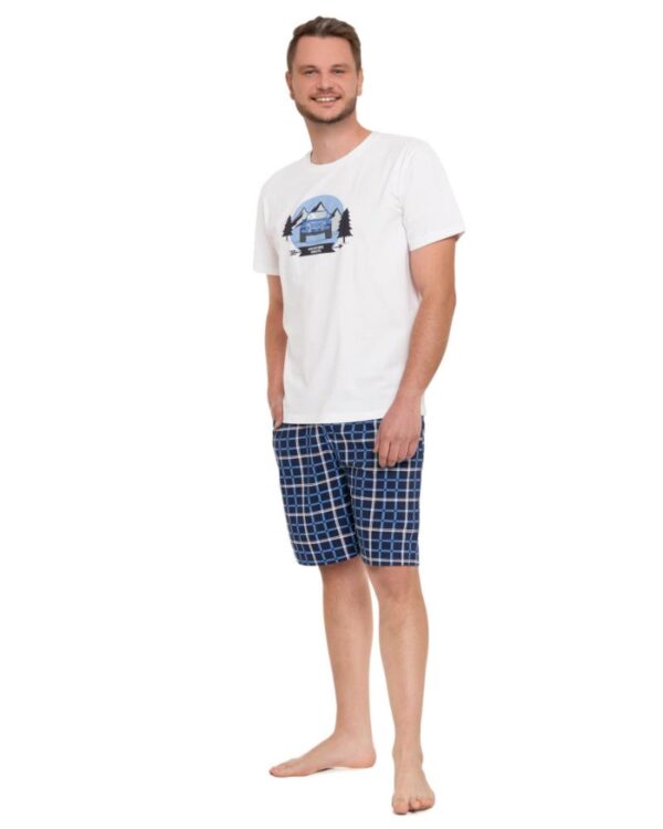 Pijama alba in carouri - imagine 4