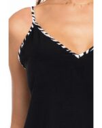 Pijama din vascoza cu bretele - imagine 4