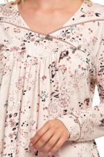 Cămașa de noapte cu print floral