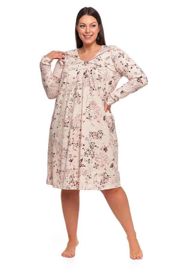 Cămașa de noapte cu print floral