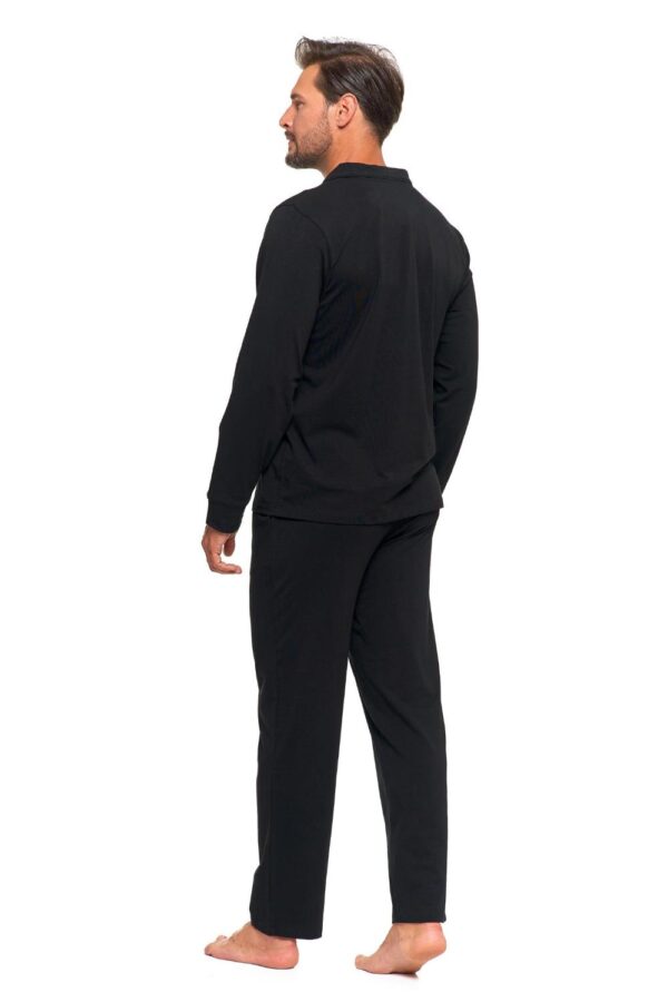 Pijama plus size din bumbac cu nasturi