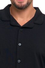 Pijama plus size din bumbac cu nasturi