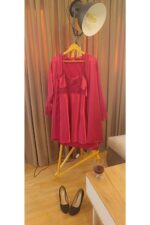 Camasa de noapte din satin bordo