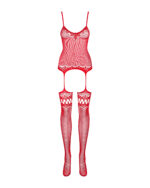 Bodystocking rosu F214 - imagine 3