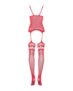 Bodystocking rosu F214 - imagine 5