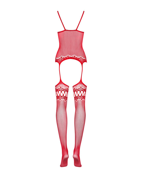 Bodystocking rosu F214 - imagine 5