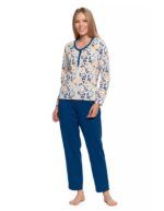 Pijama bleumarin din bumbac