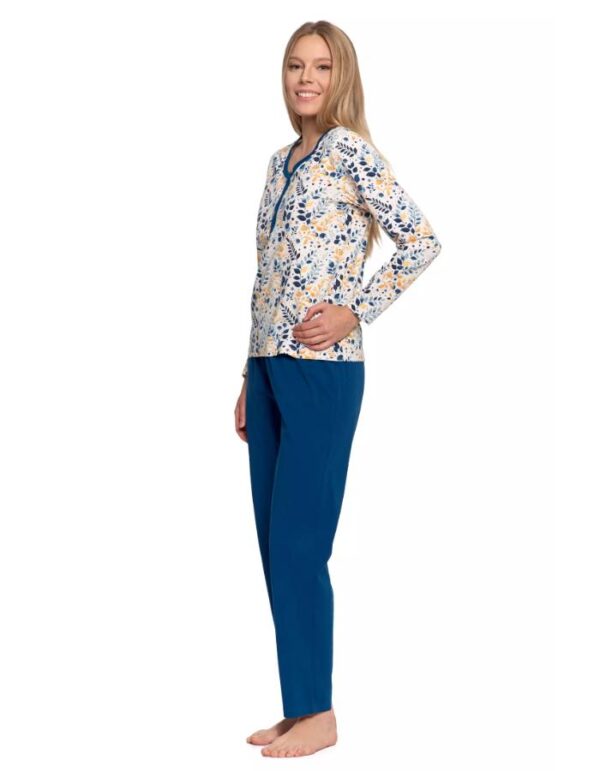 Pijama bleumarin din bumbac - imagine 2