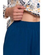 Pijama bleumarin din bumbac - imagine 6