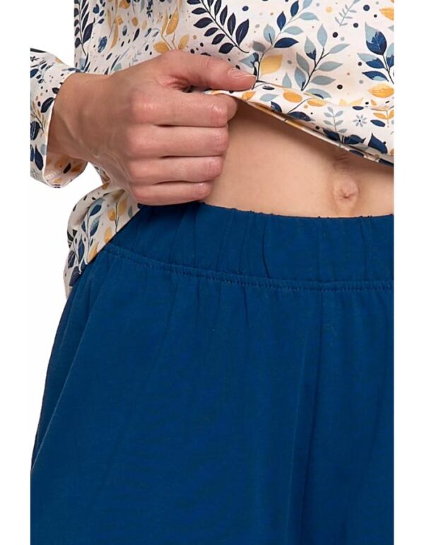 Pijama bleumarin din bumbac - imagine 6