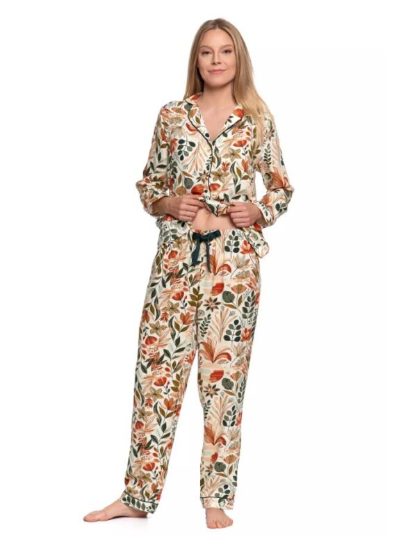 Pijama din viscoza cu nasturi - imagine 3