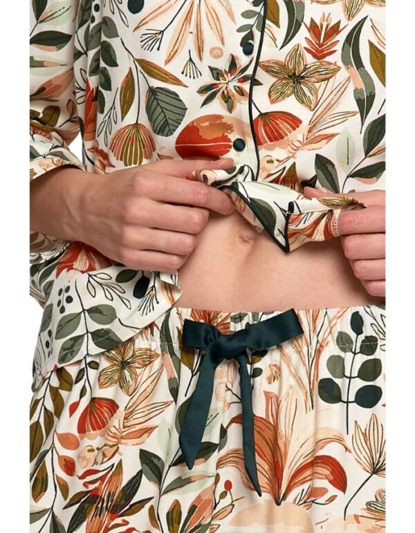 Pijama din viscoza cu nasturi - imagine 5